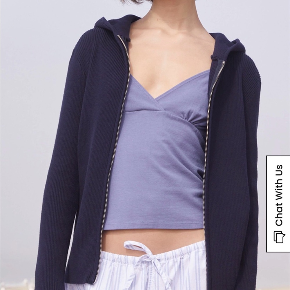 Brandy Melville Zip Hooded Sweater